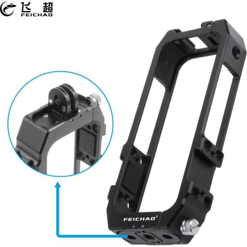 Protective Cage Rig Housing Frame Magnetic Foldable Tripod Adapter for Insta360 ONE X2 Cold Shoe Mount for Microphone Fill Light