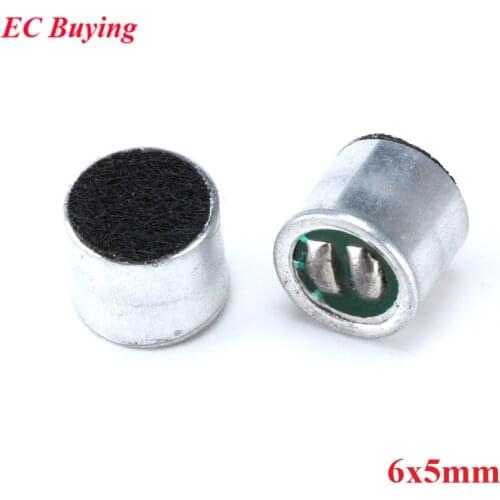 20pcs 6*5mm 6x5mm Capacitive Electret Microphone Pick-Up Sensitivity 52DB Microphone Electret Condenser 6mmx5mm MIC Pickup