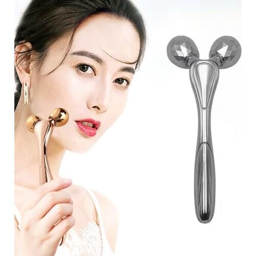 3D Roller Massager Silver Gold Thin Face Full Body Y Shape Massager Lifting Wrinkle Remover Facial Massage Relaxation Tool