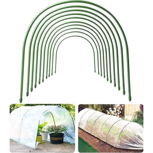 6PCS Garden Greenhouse Hoops 2.4/3.2/4mm Tunnel Hoops for Raised Beds Row Cover Rust Free Plant Cover Support Chicken Tunnel