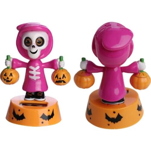 Halloween Swinging Animated Ghost Pumpkin Dolls Nice Gifts Car Decoration for Halloween Solar Car Ornaments