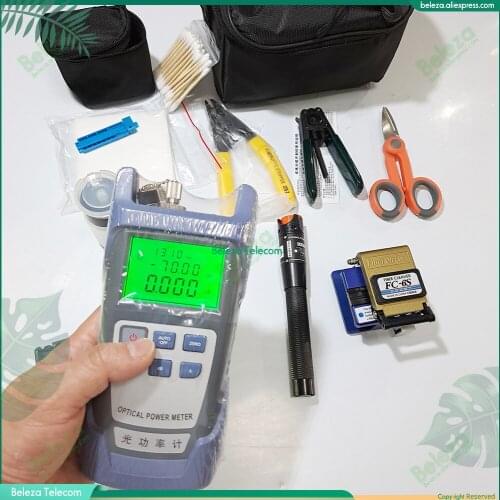 Free combination of Fiber Optic ToolKits OPM meter VFL 1mw 10mw VFL Locator Cleaver FC-6S SKL-6C Millers Plier Stripper suit