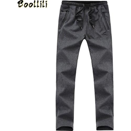 New Arrival Loose Mens Black Pants Casual Fashion100% Cotton Breathable Style Trousers Male Sweatpants Big Size 5XL