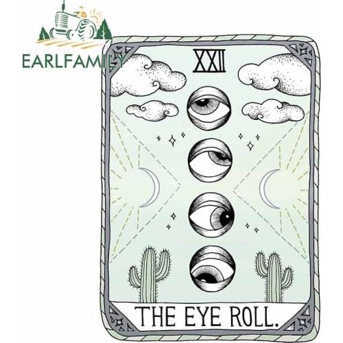 EARLFAMILY 13cm x 9.5cm for The Eye Roll Car Sticker Fine Motorcycle Laptop Waterproof Camper Surfboard Personality Decoration