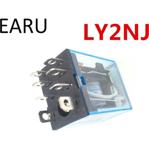 Free Shipping 1Pc LY2NJ HH62P HHC68A-2Z Electronic Micro Mini Electromagnetic Relay 10A 8PIN Coil DPDT DC12V,24V AC110V 220V Hot