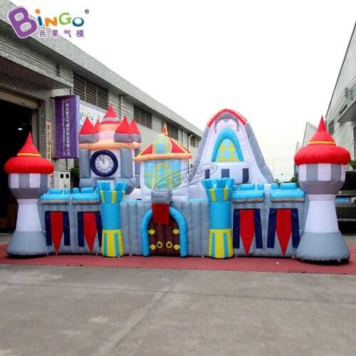Customized 8x1.8x3.5 Meters Inflatable Castle Balloons With Air Blower For Amusement Park - BG-Z0042