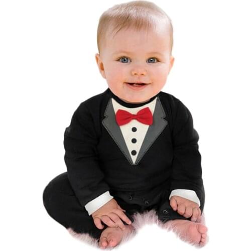 Baby Boy Suit Version Of The Gentleman Ha Garments Romper Spring Climb Clothes Infant Toddle Babies Jumpsuit Clothing B0623
