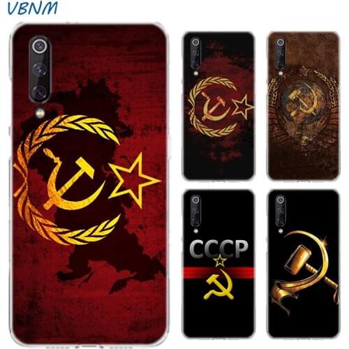 Red Soviet Union USSR Grunge Flag Case For Xiaomi Redmi Note 10 9 8 lite A3 S2 5X 6X CC9 CC9E 9SE 8SE 9T F1 Silicone Cover