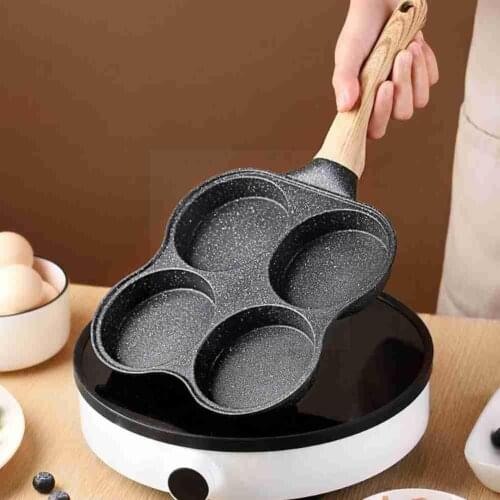 4 Hole Omelet Pan Frying Pans Breakfast Cooker Pancake Maker Home Stove Gas Cooker Kitchen Cookware For Induction W9G2