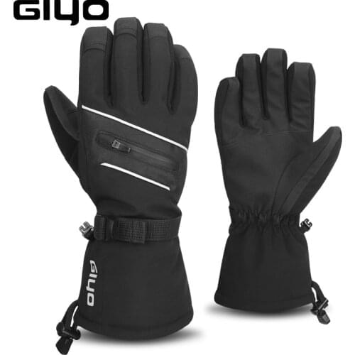 GIYO Ski Gloves Waterproof Fleece Warm Gloves Snowboard Motorcycle Sled Gloves Men and Women Cold Gloves