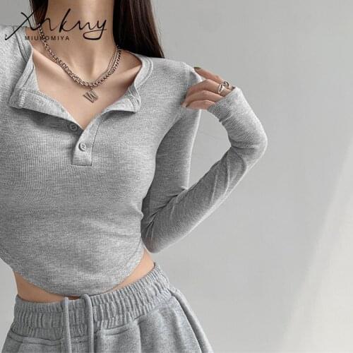 Женские однотонные футболки MiuKoMiYa China At AliExpress