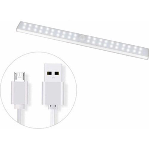 USB Rechargeable Sensor Cabinet Light 40 LED Motion Sensor Lights Magnetic Wireless Wall Lamp for Closet Wardrobe Kitchen