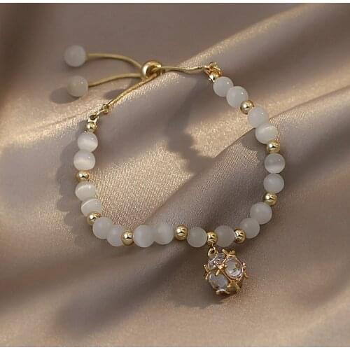 New Design Fashion Jewelry Creative cats eye Zircon Female Stretch Adjustable Bracelet