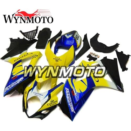 Complete Fairings Kit For GSXR1000 2007-2008 07 08 K7 ABS Plastics Bodywork Cowlings Fairings New Kit Frames Covers Yellow Blue