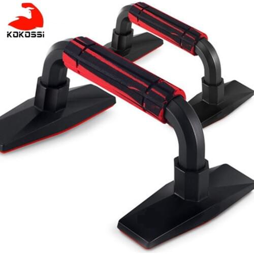 KoKossi 1 Pair Fitness Rubber Push-Up Stands Bars for Gym Body Building Muscle Exercises Abdomen Chest Push Ups Hand Grip Train