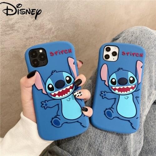 Disney Cartoon Stitch Silicone Couple Phone Case for iPhone12mini/12promax/11pro/x/xs/xsmax/se/xr/7plus/8p/Boy Phone Cover