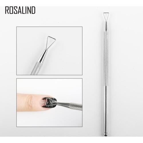 ROSALIND Cuticle Pusher 1pcs Manicure Tool UV Gel Nail Polish Remover Handles Cuticle Remover Dead Skin Nail Art Pusher Tool