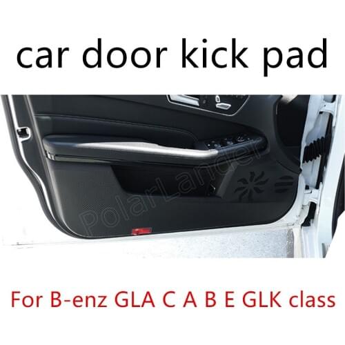 Hot For B-enz GLA C A B E GLK class Interior Door Protective Anti Kick Pad Mat Cover PU leather best sale 4 pieces