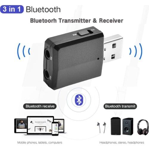 ZF-169 Plus 3 In1 USB Adapter Bluetooth 5.0 Audio Transmitter/Receiver 3.5mm Cable For TV PC Car Headphone Phones Mp3 ZF-169Plus