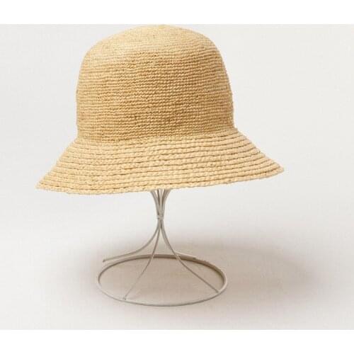 2021 Custom New Natural Raffia Handmade Fashion Fisherman Bucket Hat For Women Outdoor Sports Harajuku Sun Hat Basin Summer Hat