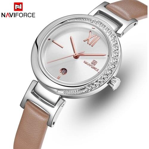 Women Watches Top Luxury Brand NAVIFORCE 2019 New Ms Fashion Quartz Ladies Rhinestone Wrist Watch Dress Girl Waterproof Clock
