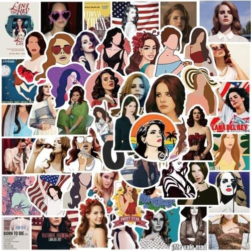 10/50pcs Famous Singer Lana Del Rey Stickers Pack For Phone Suitcase Laptop Motorcycle Styling Cool Cartoon Stickers Decal Toys