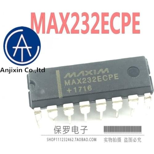 10pcs 100% orginal and new transceiver MAX232ECPE MAX232 DIP-16 straight plug new spot real stock