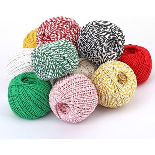 100meters/roll Cotton cord string Rustic Rope DIY Handmade Halloween Christmas Gift Packing Craft Home Decor Supplies