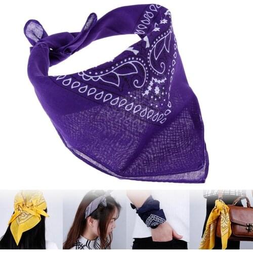 12Pcs Chic Unisex Floral Print Cycling Sport Square Bandana Head Scarf Headdress vetement femme Magic Head Square Scarf