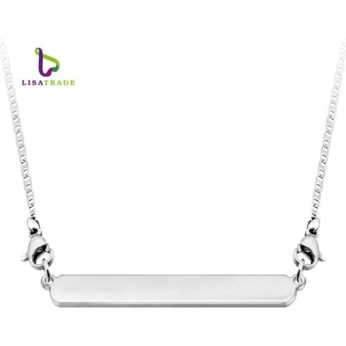 5PCS 8MM slide bar pendant Floating bar necklace Fit 8mm slide charms/ letters (Include stainless steel chain) LSBR028-1*5