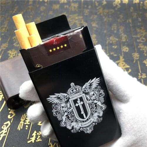 Courage Shield Alalinong N64 DIY Aluminium Alloy Metal Cigarette Case Ins Style Cigarette Box Smoking Accessories Mens Gift