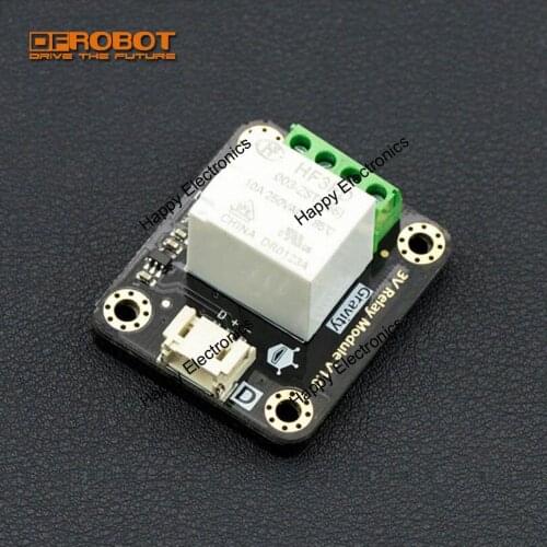 DFRobot Gravity Series Digital Relay Module 2.8~5.5V 10A Compatible with Arduino Lattepanda Raspberry Pi For Intel Joule etc