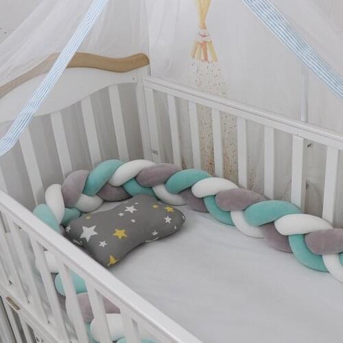 3M Length baby bed baby room decor Pure Weaving Plush Knot bed bumper baby bedding set baby nursery
