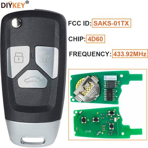 Keyecu Upgraded Remote Key Fob 433.92MHz 4D60 Chip for Chevrolet Optra Lacetti FCC ID: SAKS-01TX