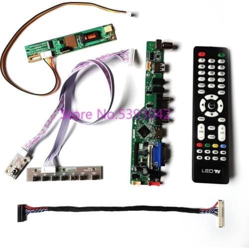 For LP154W01(TL)(AA)/(TL)(AC)/(TL)(AD)/(TL)(AE)/(TL)(AG) 1280*800 Remote 1CCFL VGA LVDS 30-Pin TV analog control board kit
