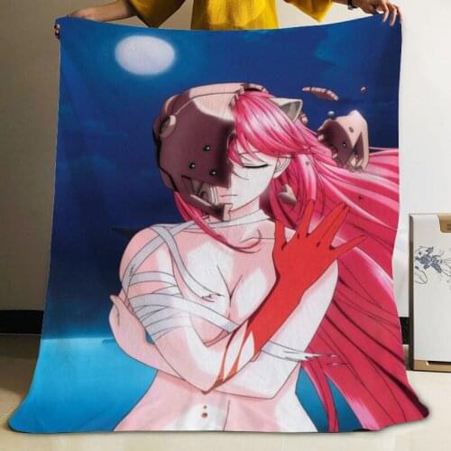Musife Custom Elfen lied Flannel Blanket Design Your own Blanket Flannel Blankets for Sofa DIY Dropshipping