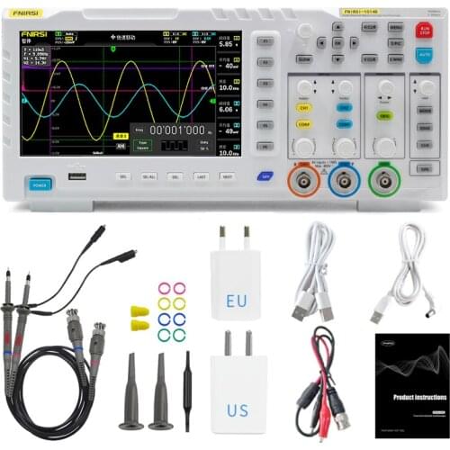FNIRSI-1014D 100MHz Digital Oscilloscope 2 In 1 Dual Channel Input Signal Generator 100MHz* 2 Ana-log 1GSa/s Sampling Rate