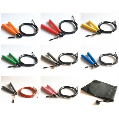 IMPORTED Ball Bearing Ultra Speed Cable Wire Skipping Skip Adjustable Jump Rope Crossfit Exercise Fitness MMA Boxing Sport