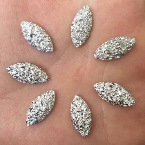 9*18mm Ore Horse eye Flat-back Resin rhinestone trim stones and Crystals Decoration Accessories 80PCS -HE80