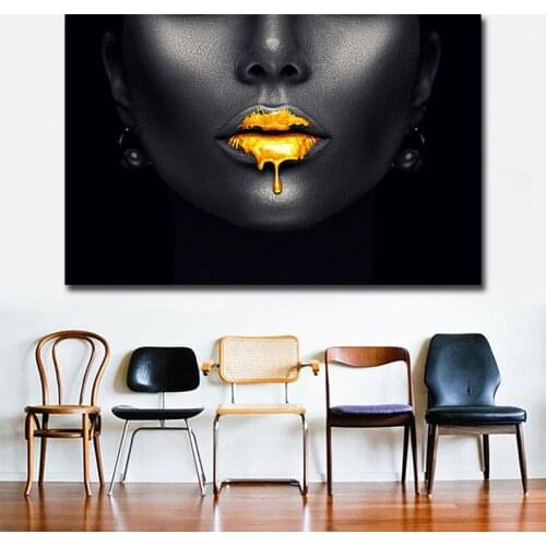 Sexy Lips Canvas Wall Art Pictures Cheap Dropshipping African Paintings For Living Room Wall Decoration Custom Poster and Prints