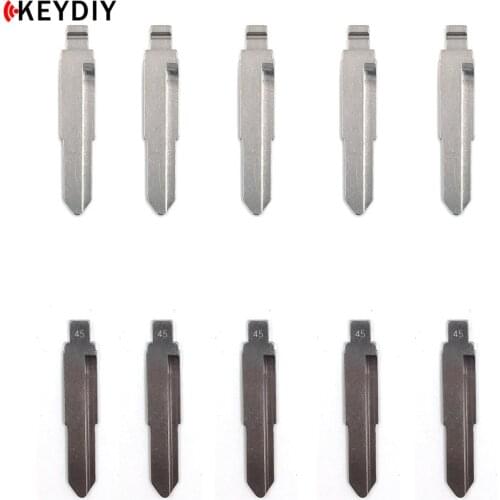 KEYDIY 10 pcs/lot NO.45 Metal Blank Uncut Flip VVDI/KD Remote Key Blade Type #45 for Domestic Truck Minibus
