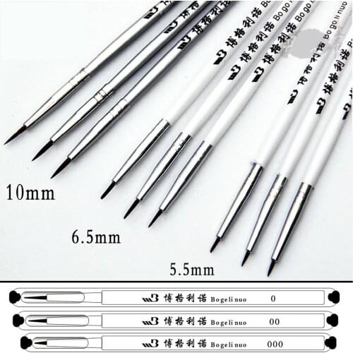 30pcs/lot weasel hair paint brushes small scriptliner hook line pen drawing pen