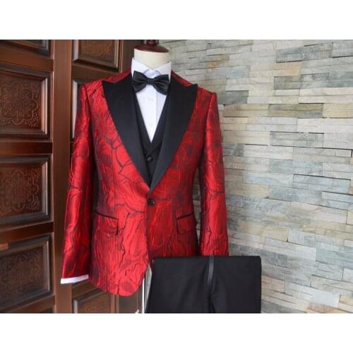 SEDBOJ Print Wedding Suit Blue Man jacket and Black Pants Tailor Suit Custom Made Man Suit Stage Wear Clothes