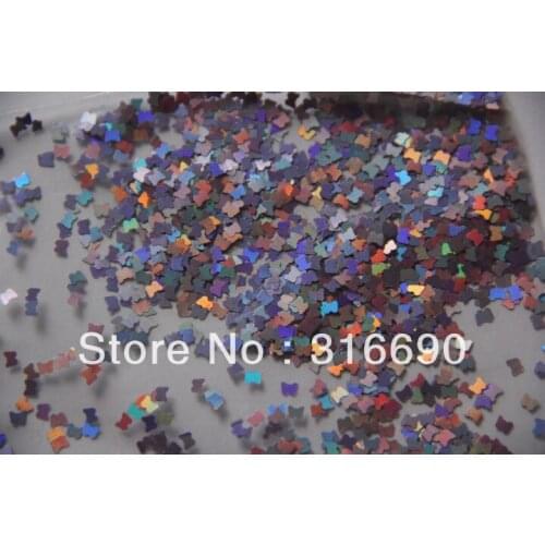 Laser Purple Butterfly glitter For DIY nail art30grams/lot