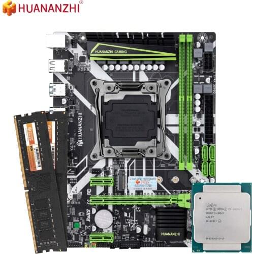 HUANANZHI X99 8M Motherboard with Intel XEON E5 2620 V3 with 2*8G DDR4 NON-ECC Memory Combo Kit Set NVME USB3.0 ATX Server