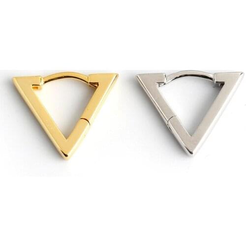 New 925 Sterling Silver Fashion Triangle Ear Buckle Temperament Personality Wild Simple Ear Bone Wonmen Men Silver Ear Jewelry