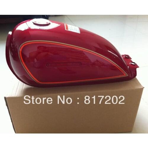 NEW OEM QUALITY GN250 GN 250 FUEL ( PETROL GAS ) TANK, RED with LETTER Emblem