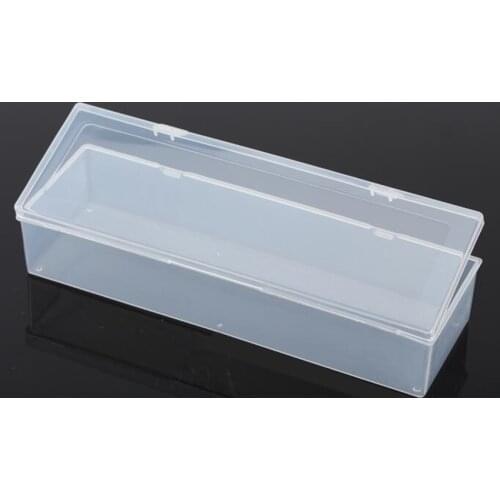 Transparent plastic long square box Storage Collections Product packaging box dressing case mini Case out size 25.3*8*5cm