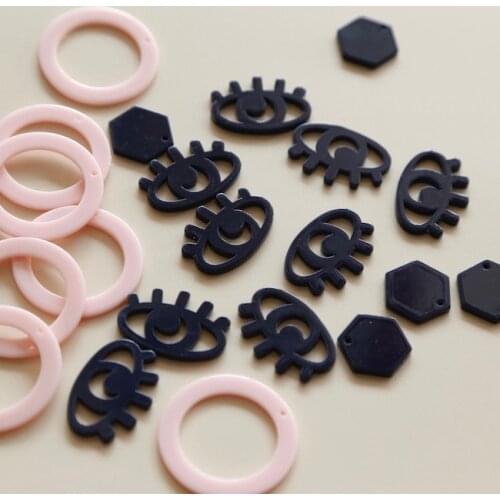 Pink Box of Eyes Spain Non-mainstream Designer Earrings Jewelry Material Japan DIY Hand Made Accessories