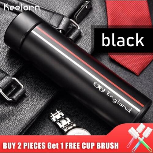 Keelorn 350ml 500ml Thermos Tea Coffee Mug Stainless Steel Cups with Strainer Vacuum Flask Thermo Water Bottle Thermocup